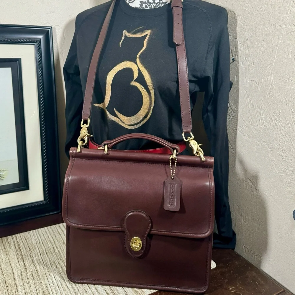 ❤️SOLD❤️Vintage Coach Mahogany Willis Bag 9927 Pristine - Picture 8 of 12